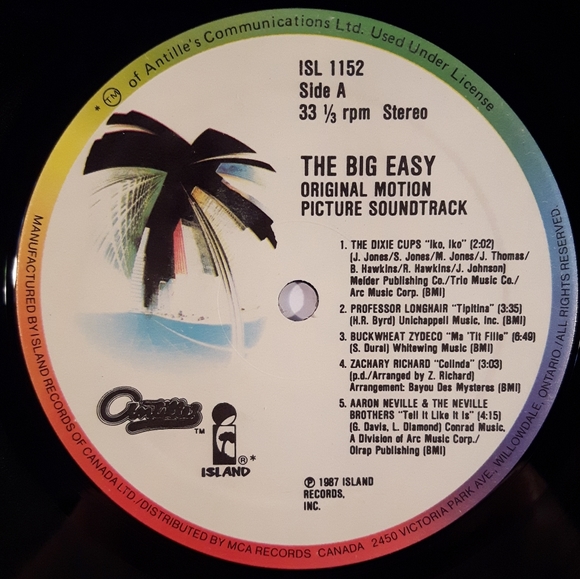 The Big Easy - Soundtrack - Vinyl LP Record - Picture 3 of 4